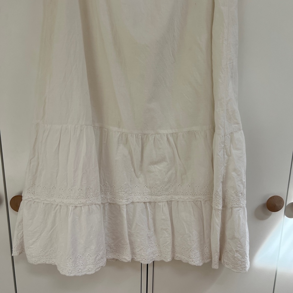 Women's White Tiered Maxi Skirt - Lightweight Boho Style GAP *doen* - Picture 2 of 4
